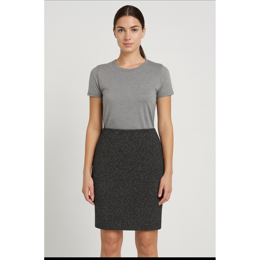 Irvine Park Women's Black Gray Textured Career Pencil‎ Skirt